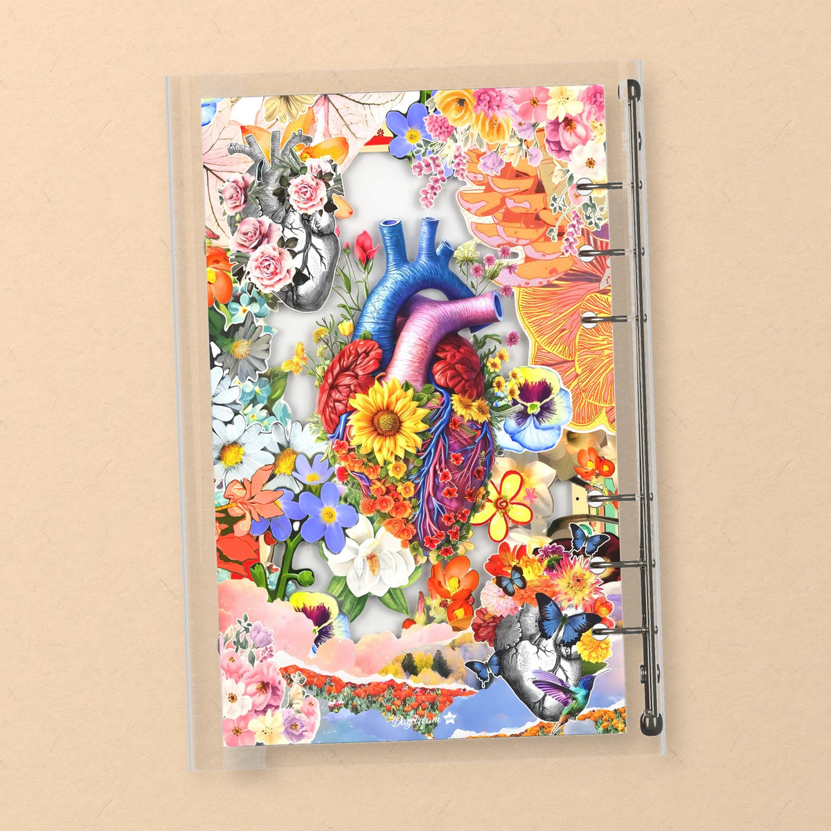Anatomical Heart Florals back cover design