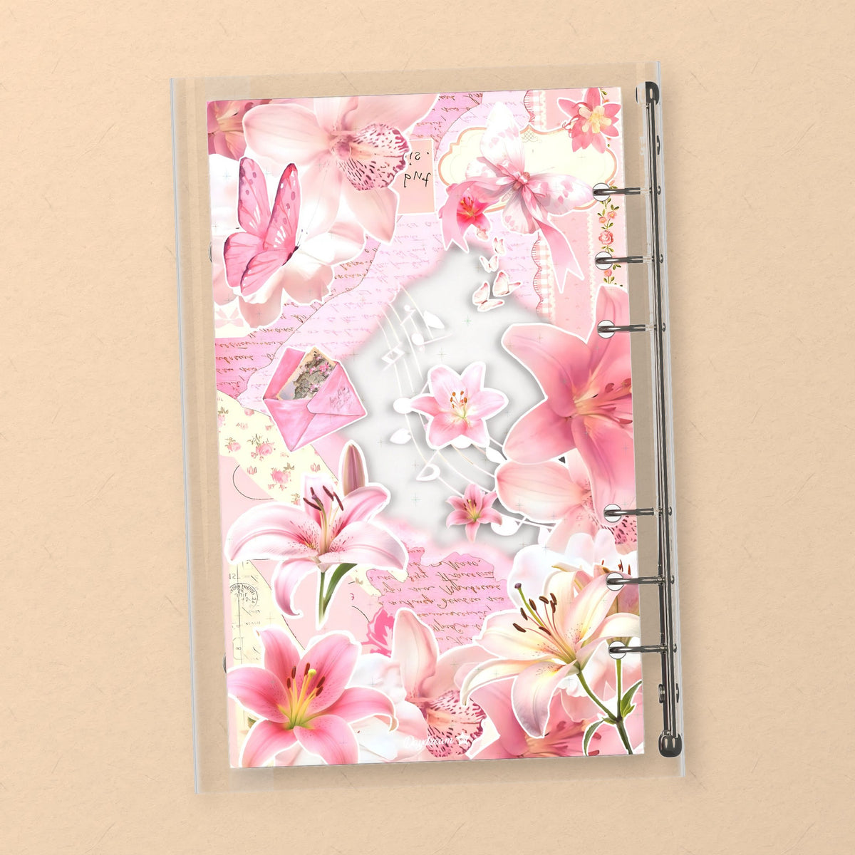 Pink Lilies back cover design