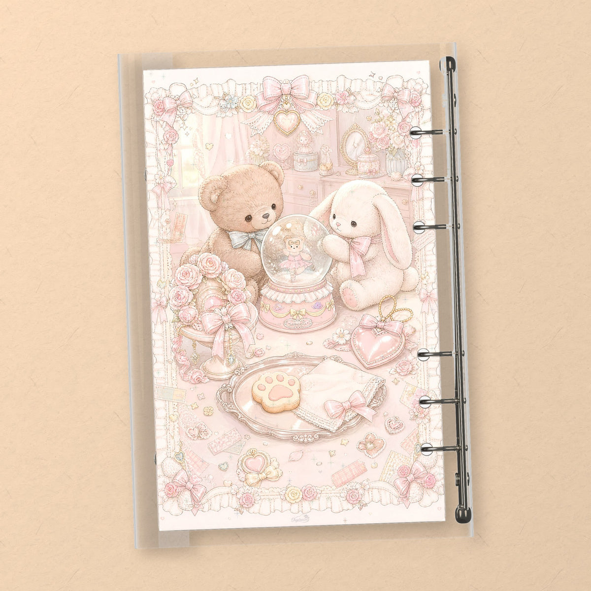 Teddy Bear & Bunny back cover design