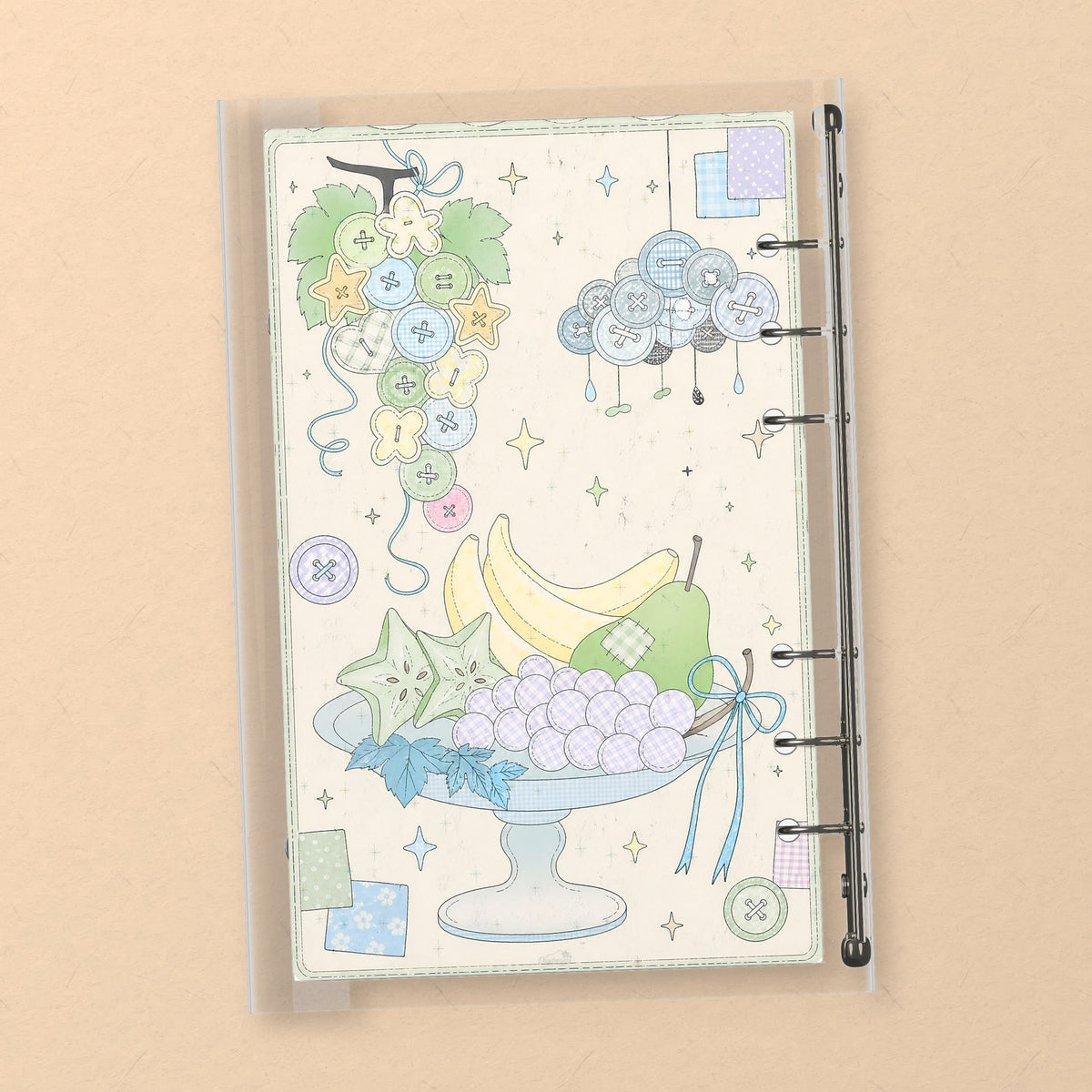 Pastel Fruit Patches back cover design