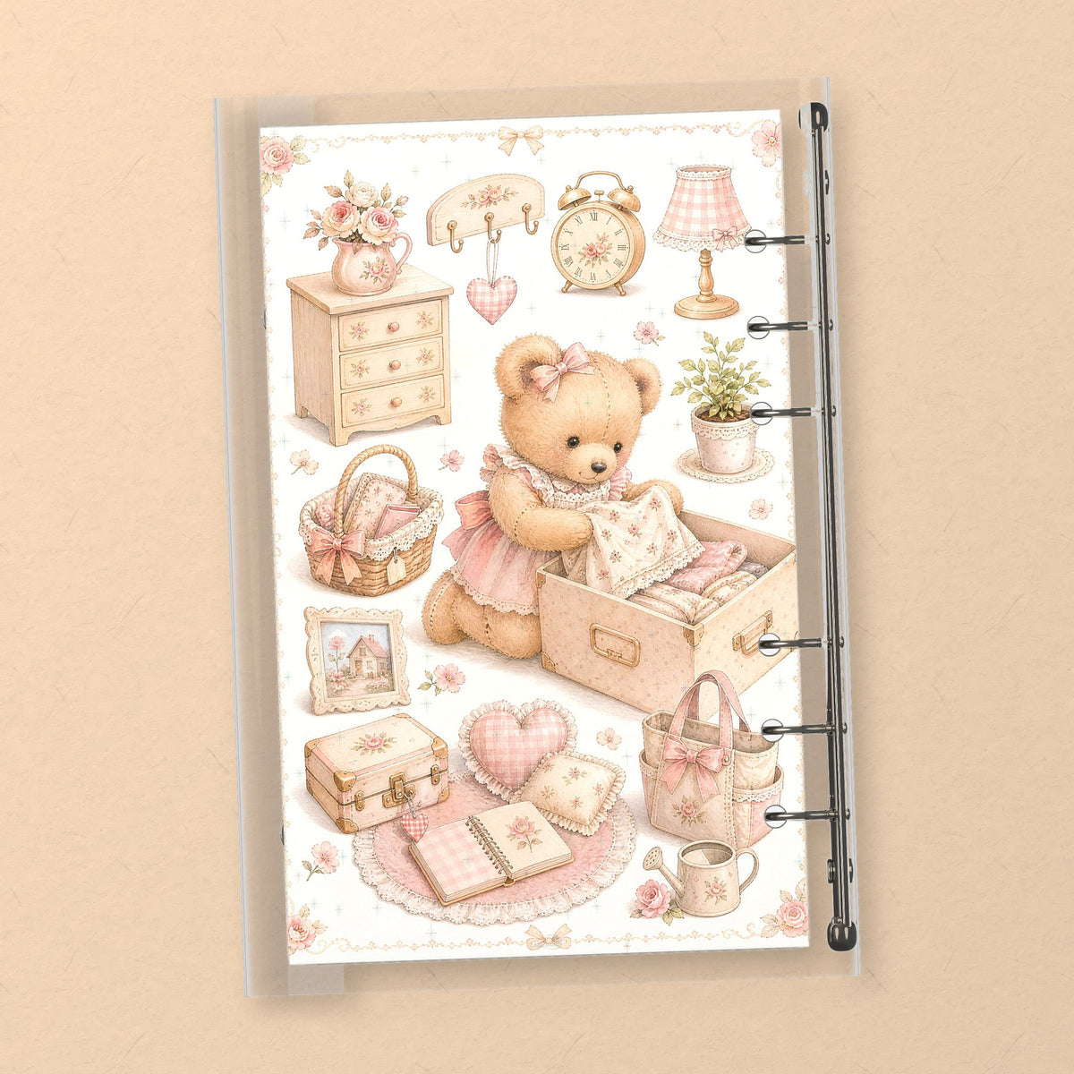 Vintage Teddy Bear back cover design