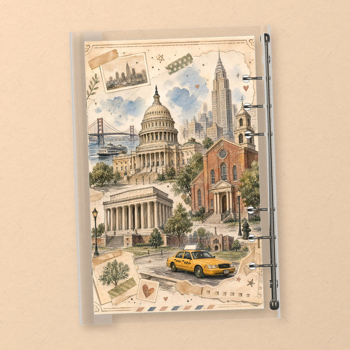 New York Collage back cover design