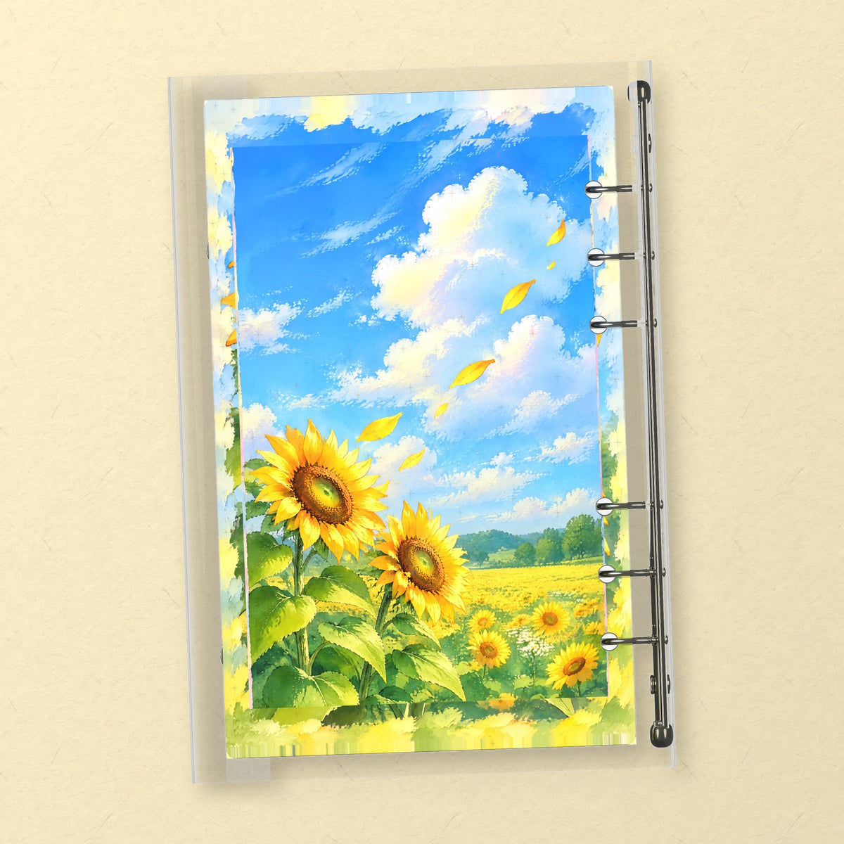 Sunflower Breeze back cover design