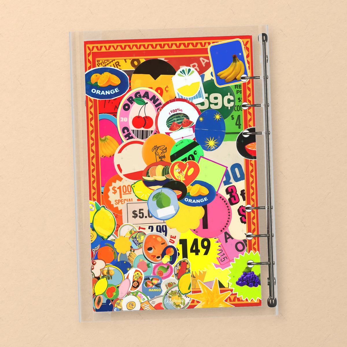 Retro Fruit Labels back cover design
