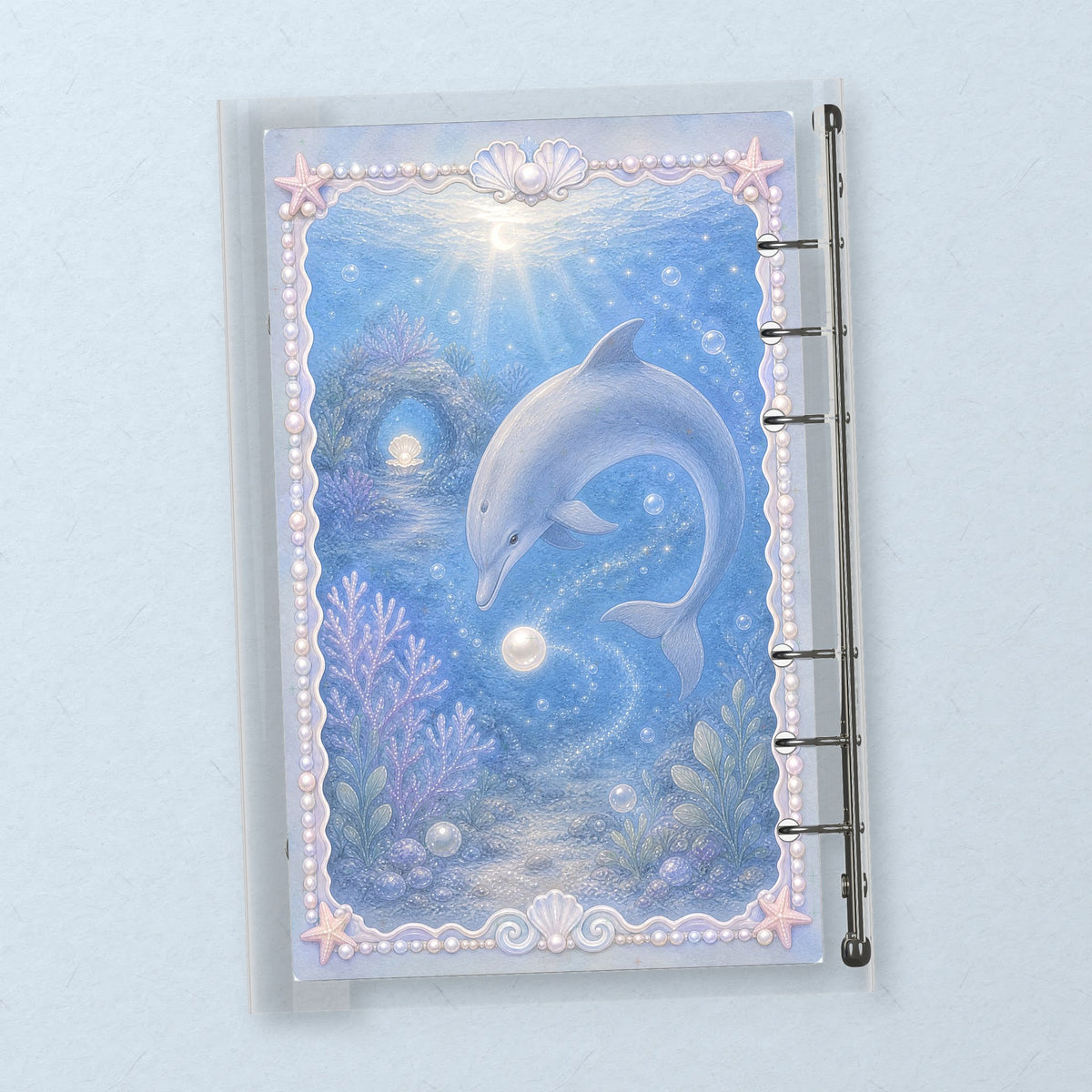 Dolphin Pearl Garden back cover design