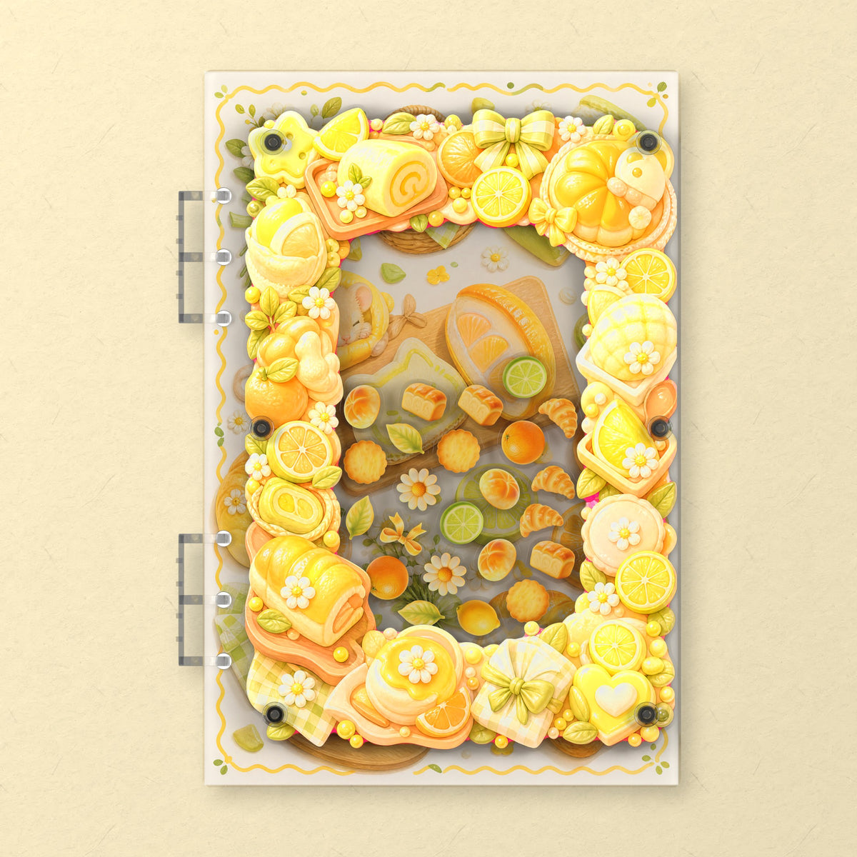 Lemon Bakery (AG-068) A5 shaker binder notebook, front cover