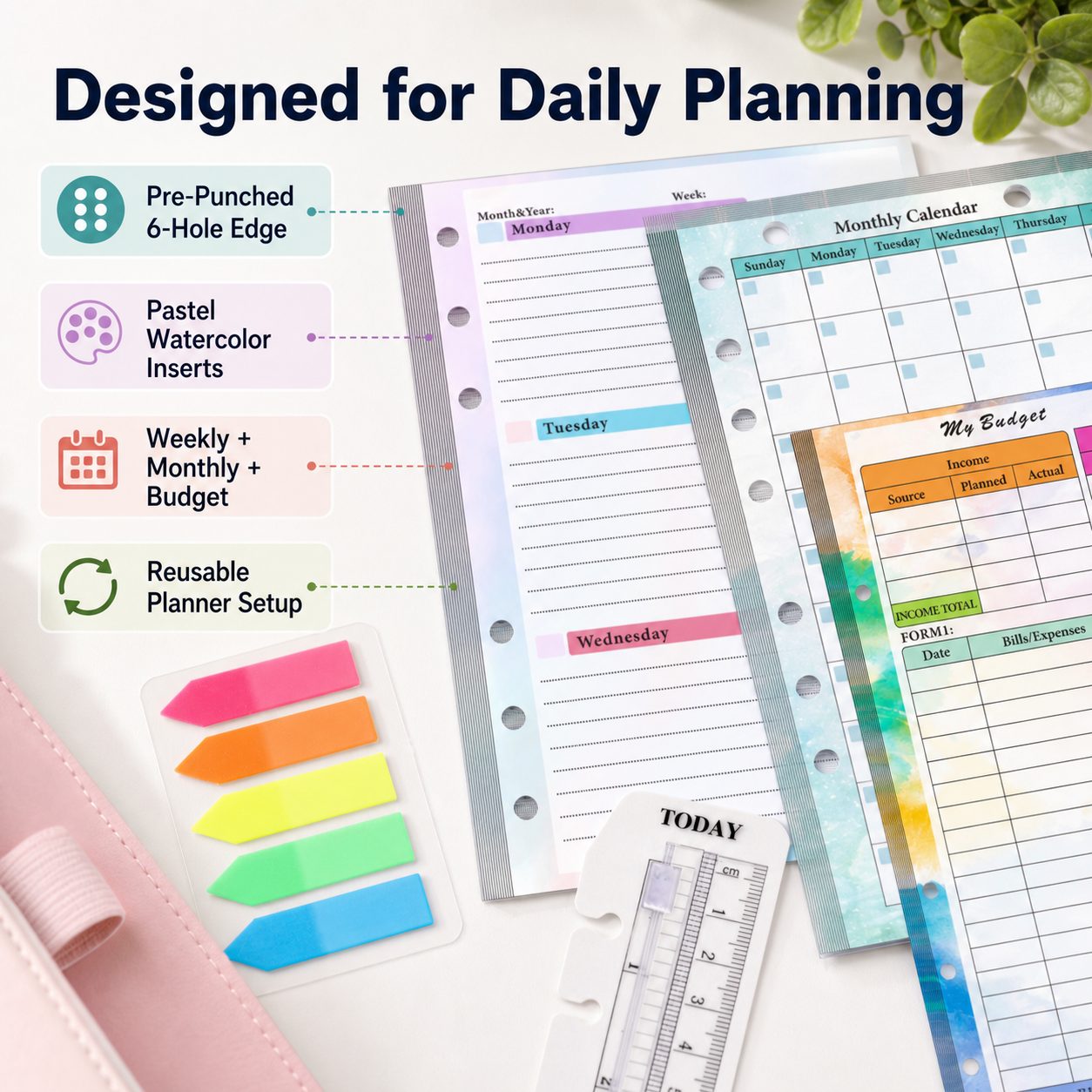 A6 6-Ring Planner Refill Kit detail image