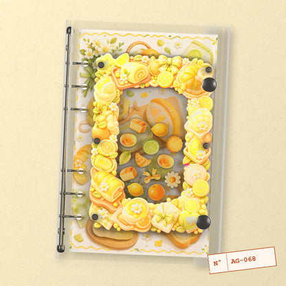 Lemon Bakery (AG-068) A6 shaker binder notebook, front cover