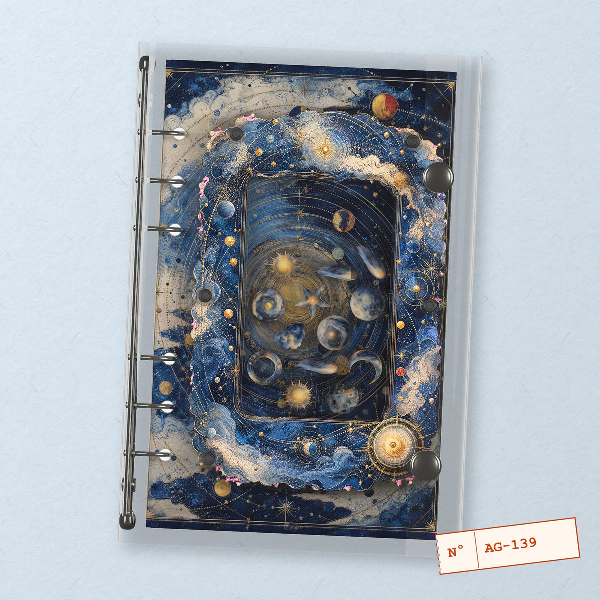Solar System (AG-139) A6 shaker binder notebook, front cover