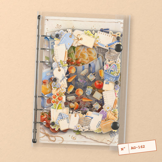 Grocery Tote (AG-162) A6 shaker binder notebook, front cover