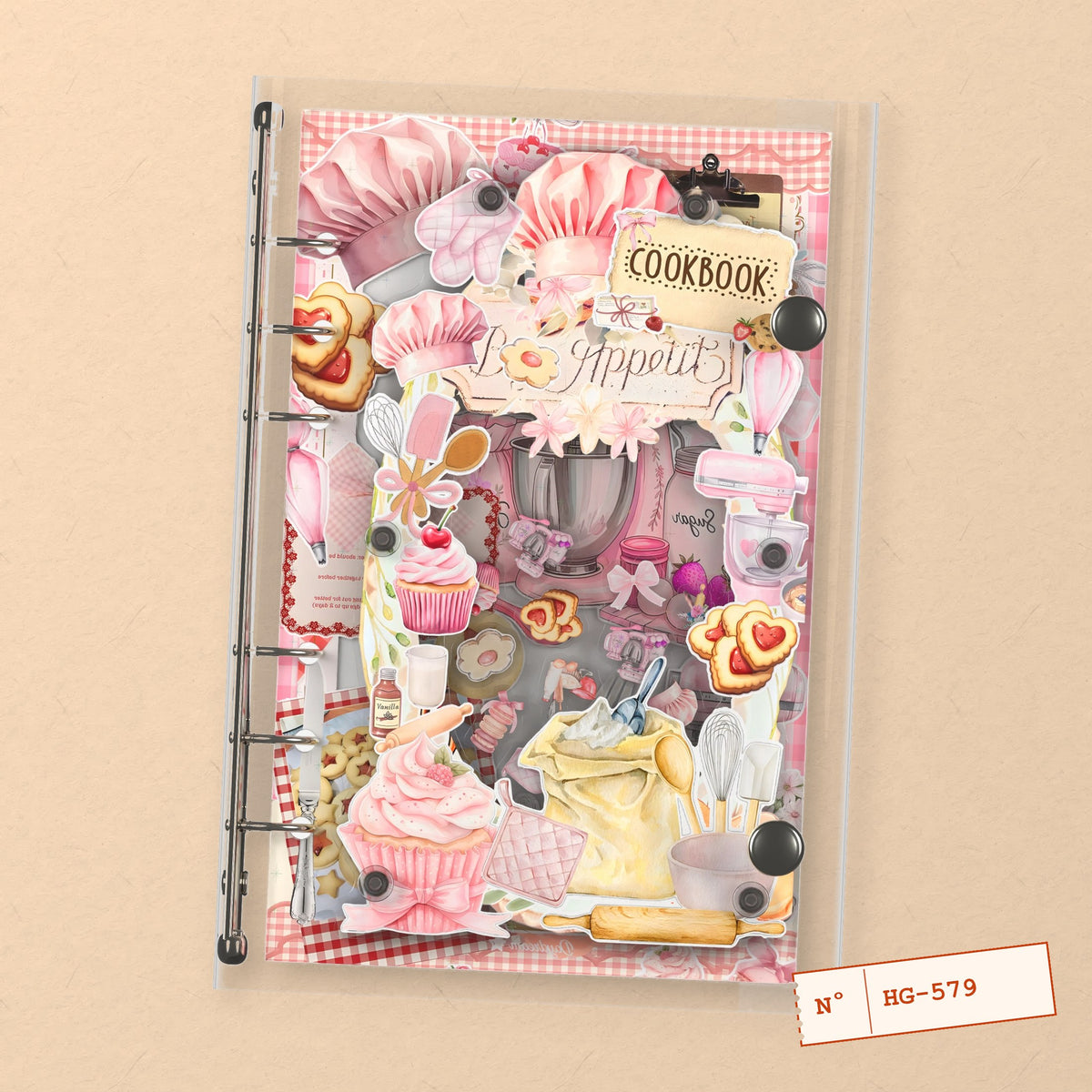 Baking Handbook (HG-579) A6 shaker binder notebook, front cover
