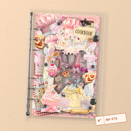 Baking Handbook (HG-579) A6 shaker binder notebook, front cover