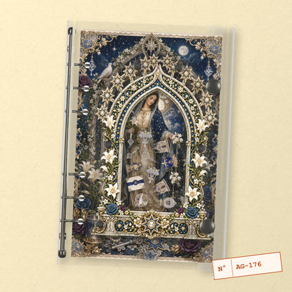 Starlit Madonna (AG-176) A6 shaker binder notebook, front cover