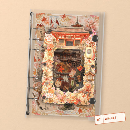 Kiyomizu Temple (AG-013) A6 shaker binder notebook, front cover