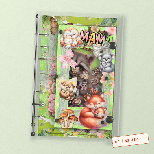 Woodland Mama (HG-462) A6 shaker binder notebook, front cover