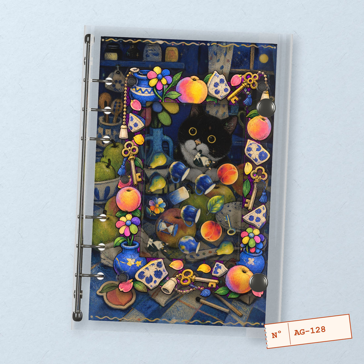 Fruit Still Life (AG-128) A6 shaker binder notebook, front cover