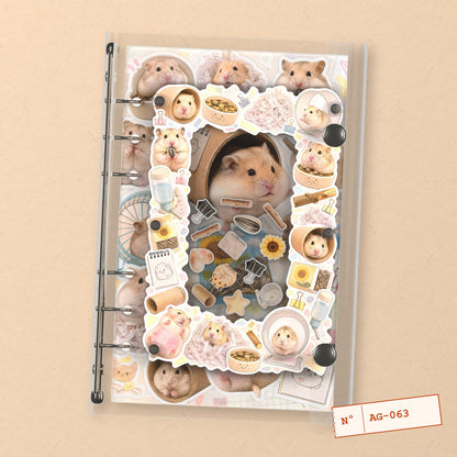 Hamster Hideout (AG-063) A6 shaker binder notebook, front cover