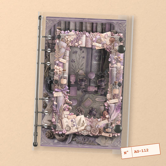 Poetry Books (AG-112) A6 shaker binder notebook, front cover