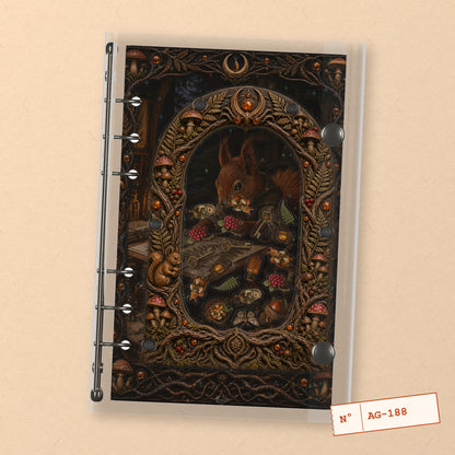 Woodland Herbarium (AG-188) A6 shaker binder notebook, front cover
