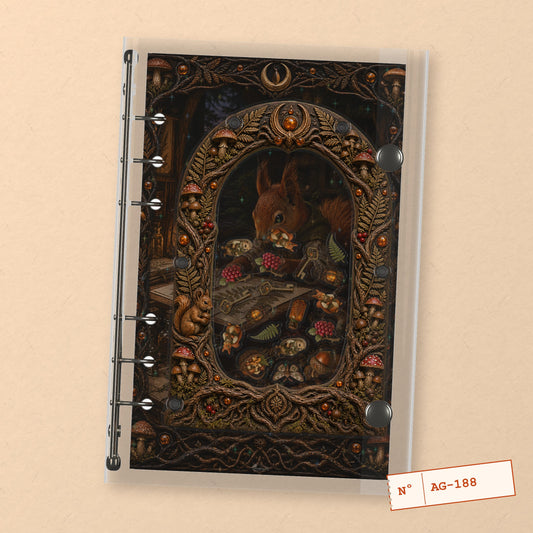 Woodland Herbarium (AG-188) A6 shaker binder notebook, front cover