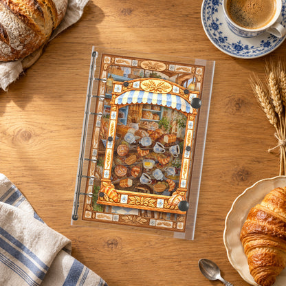 Blue Tile Bakery shaker binder on a styled desk