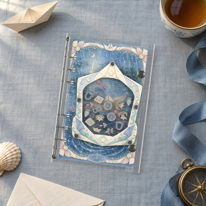 Paper Boat Voyage shaker binder on a styled desk