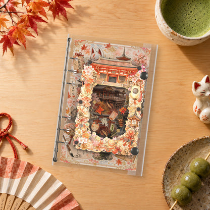 Kiyomizu Temple shaker binder on a styled desk