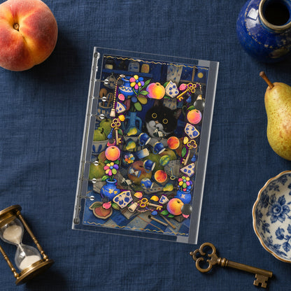 Fruit Still Life shaker binder on a styled desk