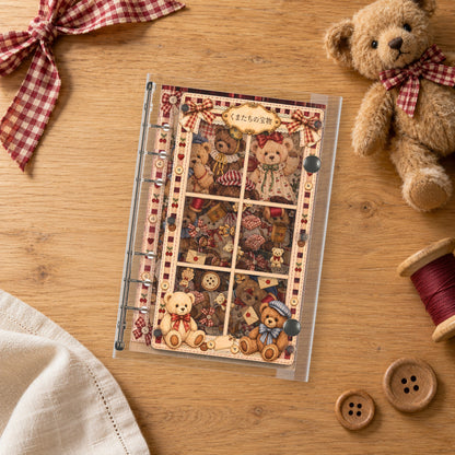 Teddy Treasures shaker binder on a styled desk