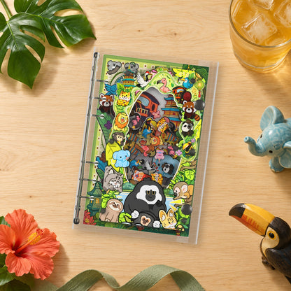 Chibi Zoo Animals shaker binder on a styled desk