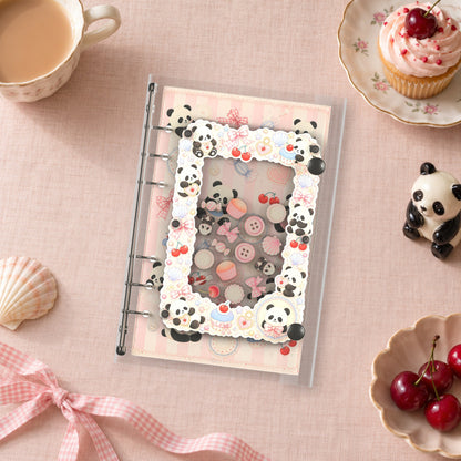Panda Cupcakes shaker binder on a styled desk