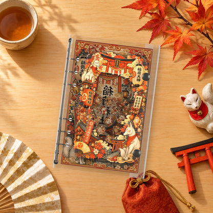 Inari Shrine shaker binder on a styled desk