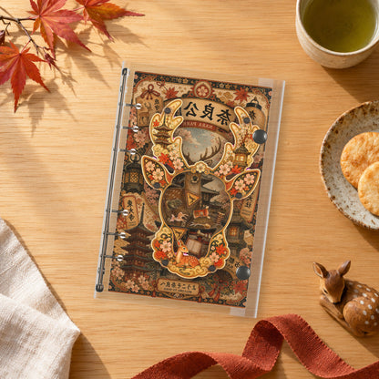 Nara Park Deer shaker binder on a styled desk