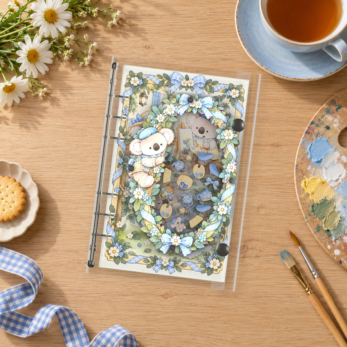 Koala Sunny Days shaker binder on a styled desk