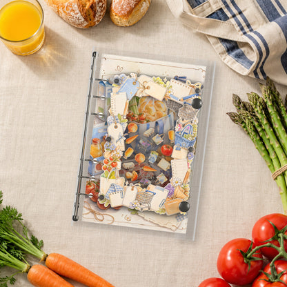 Grocery Tote shaker binder on a styled desk