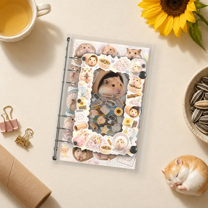 Hamster Hideout shaker binder on a styled desk