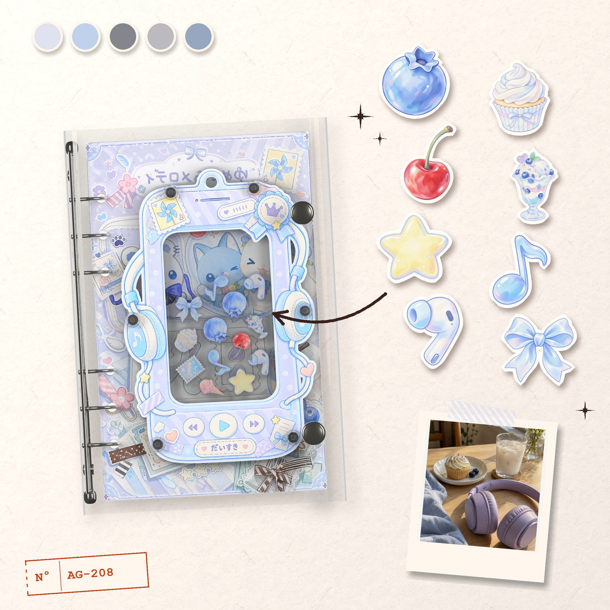 Lavender Cat Playlist design story: the charms inside and the cover