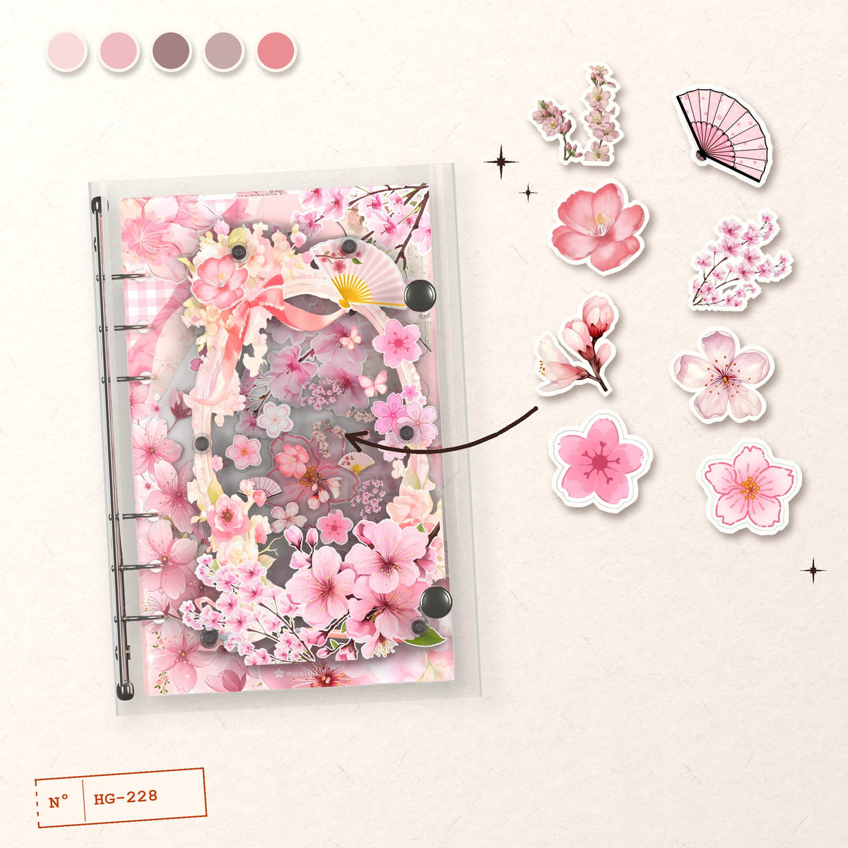Cherry Blossoms design story: the charms inside and the cover
