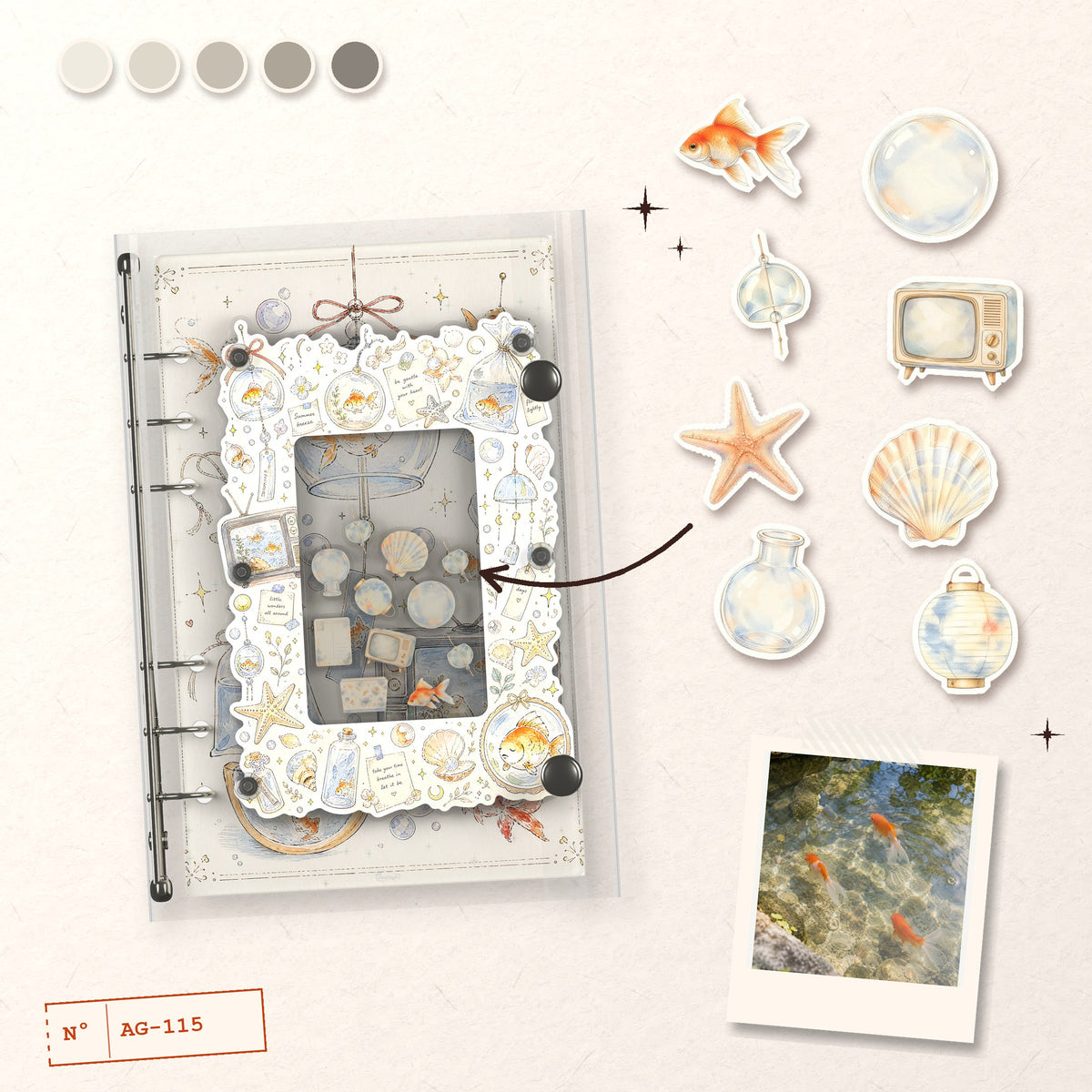 Goldfish Aquarium design story: the charms inside and the cover