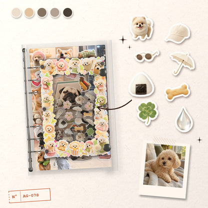 Pug & Fluffy Puppies design story: the charms inside and the cover