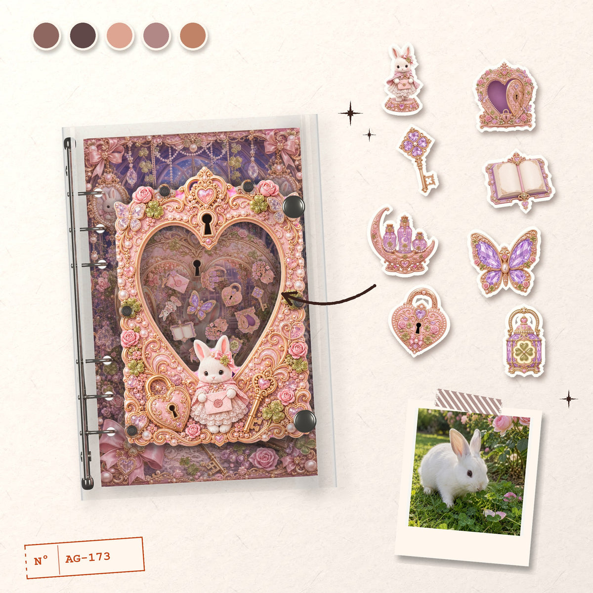 Heart Gate Bunny design story: the charms inside and the cover