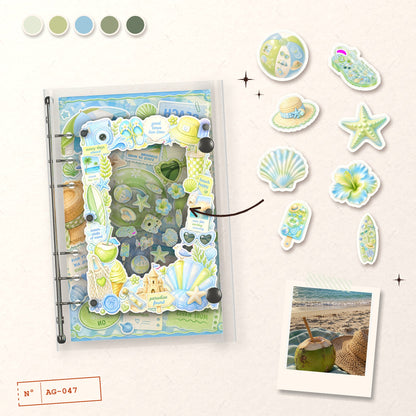 Summer Beach Stickers design story: the charms inside and the cover
