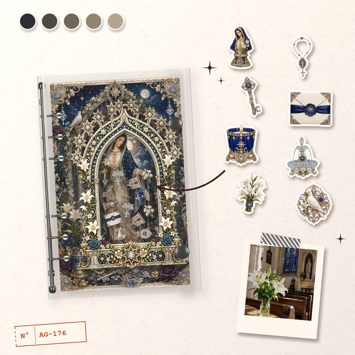 Starlit Madonna design story: the charms inside and the cover