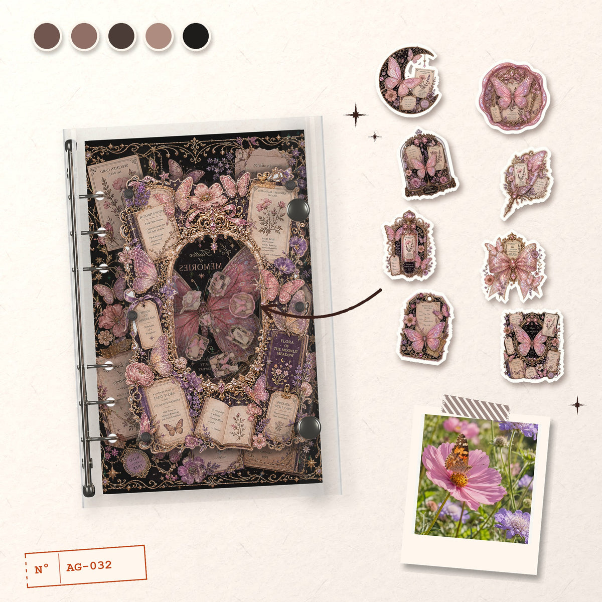 Butterfly Specimen Cards design story: the charms inside and the cover