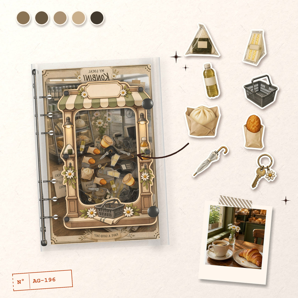 Local Konbini design story: the charms inside and the cover