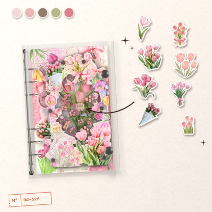 Pink Tulips design story: the charms inside and the cover