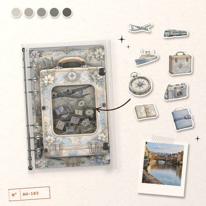 Vintage Suitcase Atlas design story: the charms inside and the cover