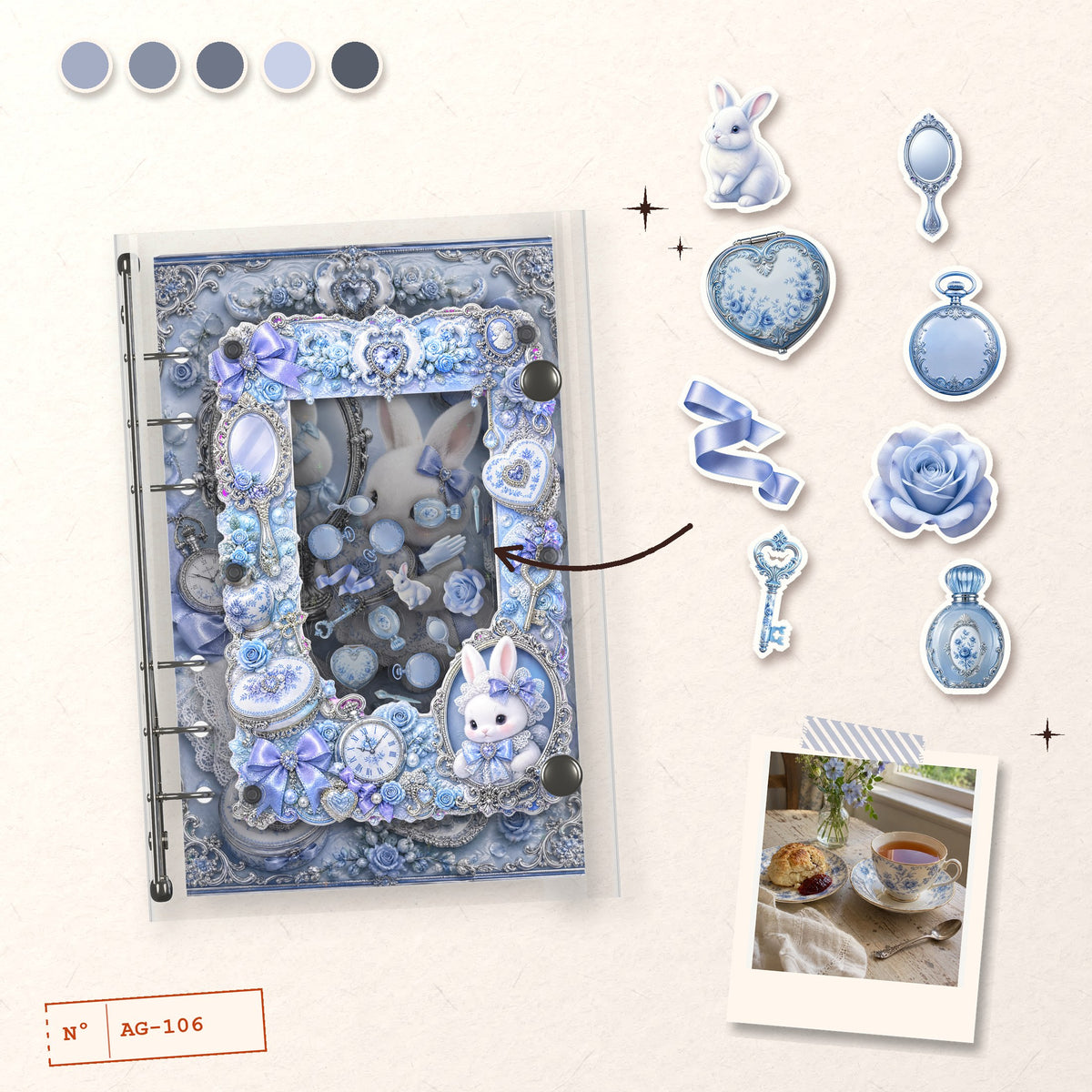 Blue Bunny Vanity design story: the charms inside and the cover