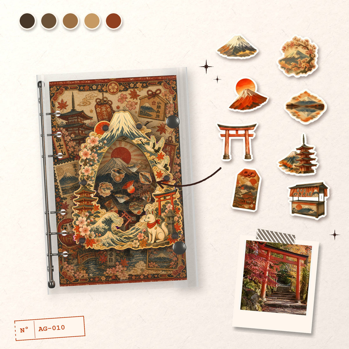 Fuji & Great Wave design story: the charms inside and the cover