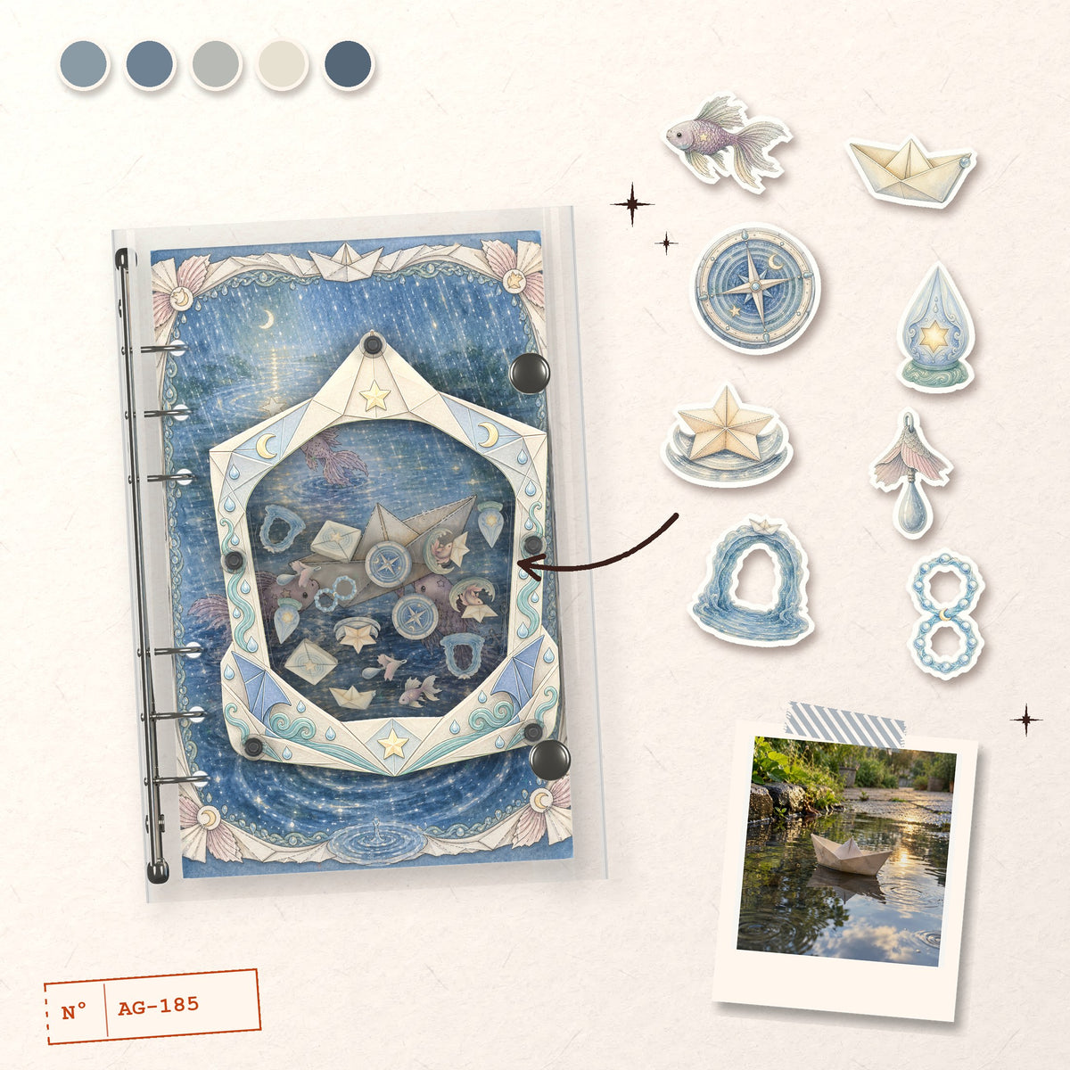 Paper Boat Voyage design story: the charms inside and the cover